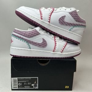 Nike Shoes Air Jordan 1 Retro Low GS SE “Knit/Light Bordeaux” 2024